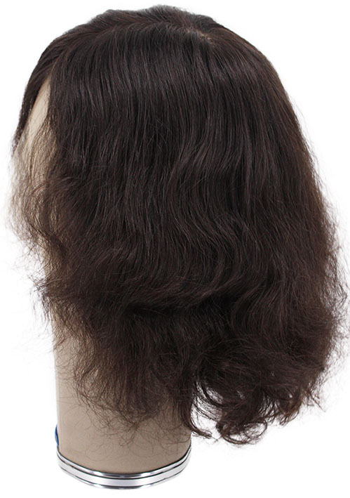 ATB Film Lacefront Man Wig 100% handtied – Euro Hair,7.9-9.8Inch, Dark Brown 