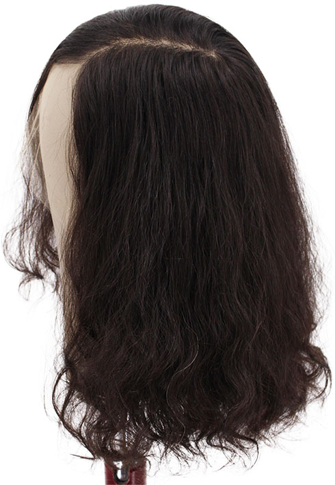 ATB Film Lacefront Woman Wig 100% handtied– Euro Hair,9.8-16inch, Dark Brown