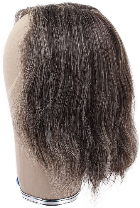 ATB Film Lacefront Man Wig 100% handtied – Euro Hair, 5.9-9Inch, Tritone Medium Grey