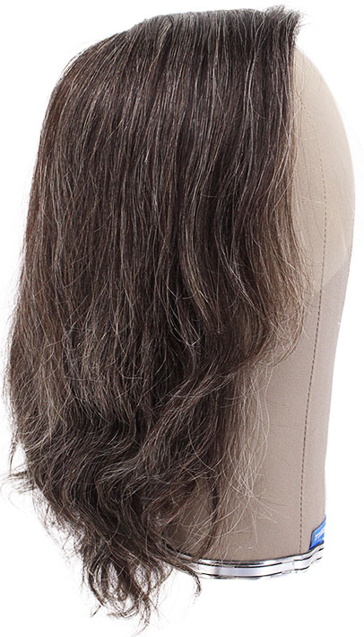 ATB Film Lacefront Woman Wig 100% Handtied  – Euro Hair, 9.8Inch-11.8Inch, Tritone Dark Grey