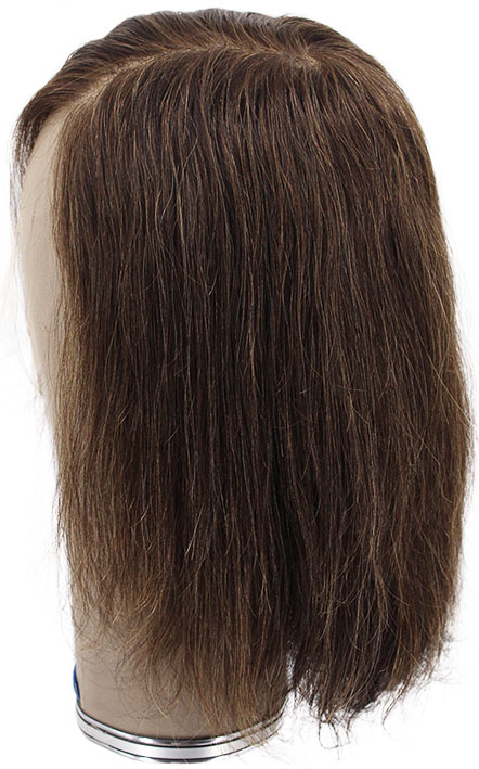 ATB Film Lacefront Man Wig 100% handtied – Euro Hair, 9-9.8Inch, Tritone Medium Grey