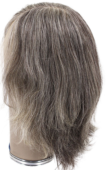 ATB Film Lacefront Woman Wig 100% Handtied  – Euro Hair, 9.8-11.8Inch,Tritone Medium Grey