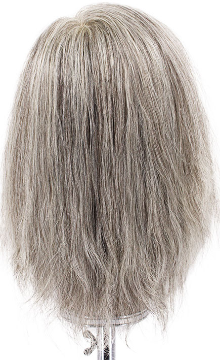 ATB Film Lacefront Woman Wig 100% handtied – Euro Hair, 3.9-13Inch, Tritone Grey
