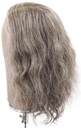 ATB Film Lacefront Woman Wig 100% handtied – Best Remy Hair, 11.8-13.8Inch,  Tritone Medium Grey