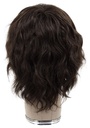 Man Wig, 100% Hantied in Hard front, Human Hair 15cm (66gr), color Brown