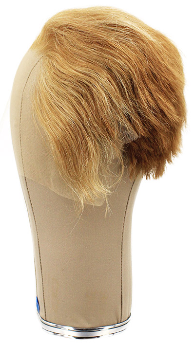 Man Wig, 100% Hantied in Theatre Lace, Human Hair 3-12cm (32gr), color Light Brown