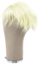 Man Wig, 100% Hantied in Catton Lace, Human Hair 9-15cm (37gr), color Light Green