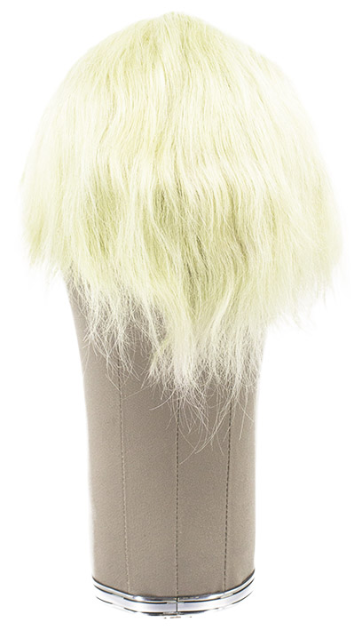 Man Wig, 100% Hantied in Catton Lace, Human Hair 9-15cm (37gr), color Light Green