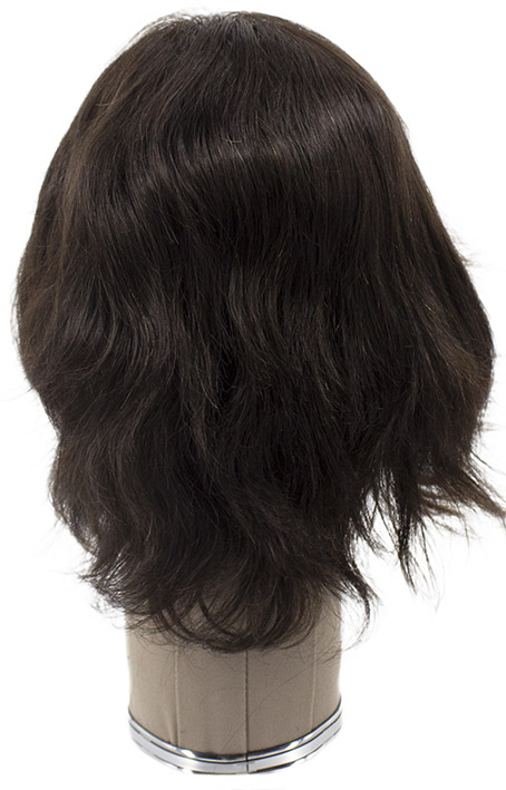 Woman Wig, 100% Hantied in Catton Lace, Human Hair 7-20cm (79gr), color Dark Brown