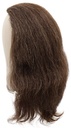 Woman Wig, Full Wefted Whit under knotting around in hard front , Yak Hair 50cm (191gr), color Dark Brown Grey