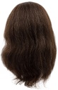 Woman Wig, Full Wefted Whit under knotting around in hard front , Yak Hair 50cm (191gr), color Dark Brown Grey