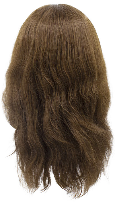 Woman Wig, 100% Hantied in New s/7 Lace and welded in top, Human Hair 22-29cm (165gr), color Brown