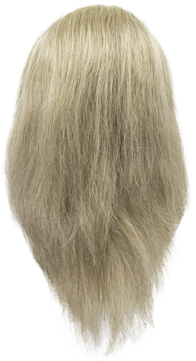 Woman Wig, Full wefted in Hard Front with under knotting in front, Human Hair 35cm (140gr), color Light Grey