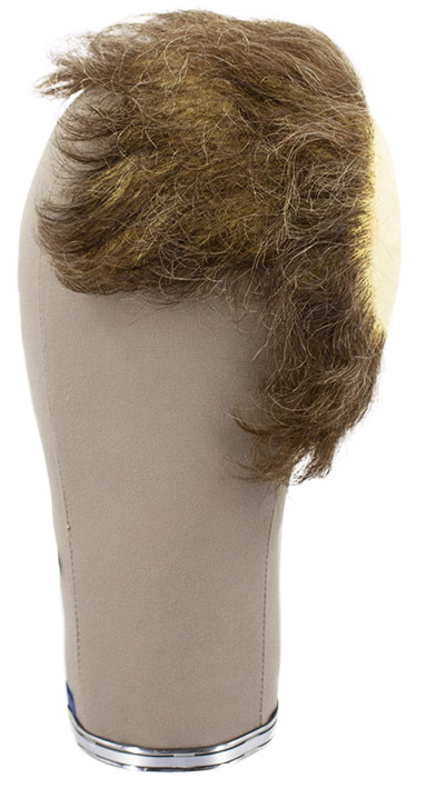 Man Wig, 100% Hantied in Hard front, Human Hair 2-5cm (199gr), color Medium Brown Grey