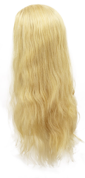 Woman Wig, Back Wefted part knotting in hard front , Human Hair 65cm (268gr), color Blond
