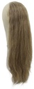 Film Lacefront Wig 100% handtied - European Hair, 23inch, Brown Grey
