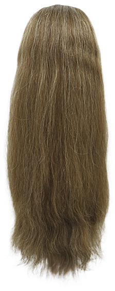 Film Lacefront Wig 100% handtied - European Hair, 23inch, Brown Grey