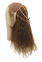 Woman Wig, Back wefted Front Hantied in Theatre China Lace, Human Hair 43-45cm (149gr), color Brown