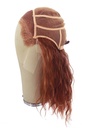 Woman Wig, 100% Hantied in Theatre Lace, Human Hair 40cm (167gr), color Light Brown
