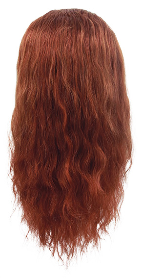 Woman Wig, 100% Hantied in Theatre Lace, Human Hair 40cm (167gr), color Light Brown