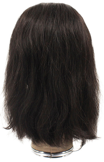 Woman Wig, 100% Full Hantied in China Lace, Human Hair 23-30cm (93gr), color Black