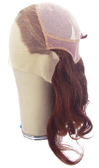Woman Wig, 100% Hantied in Asia lace 300HD, Human Hair 40-50cm (101gr), color Dark Brown