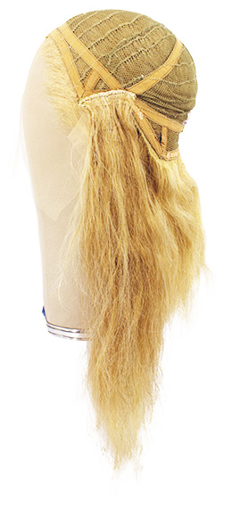 Woman Wig, Back wefted front hantied in Theatre Lace front, Human Hair 35cm (120gr), color Light Blond