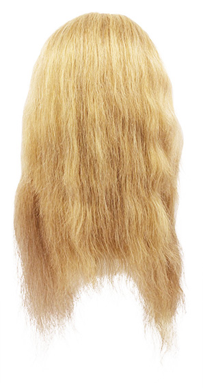 Woman Wig, Back wefted front hantied in Theatre Lace front, Human Hair 35cm (120gr), color Light Blond