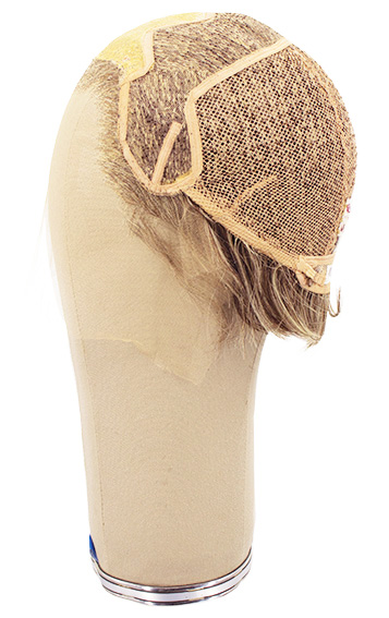 Man Wig, 100% Hantied in Theatre Lace, Human Hair 4-15cm (60gr), color Light Grey