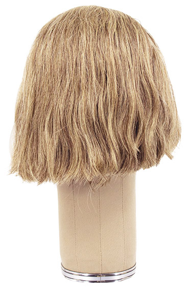 Man Wig, 100% Hantied in Theatre Lace, Human Hair 4-15cm (60gr), color Light Grey