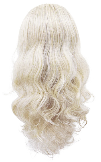 Woman Wig, Back wefted front hantied in theatre lace front, Human Hair 50cm (176gr), color Grey