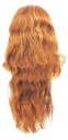 Woman Wig, Back wefted Front Hantied in Theatre Lace, Synthetic Hair 50-65cm (184gr), color Light Brown