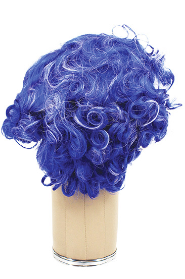 Woman Wig, 100% Hantied in Termo Lace, Synthetic Hair 10-25cm (122gr), color Custom Blue