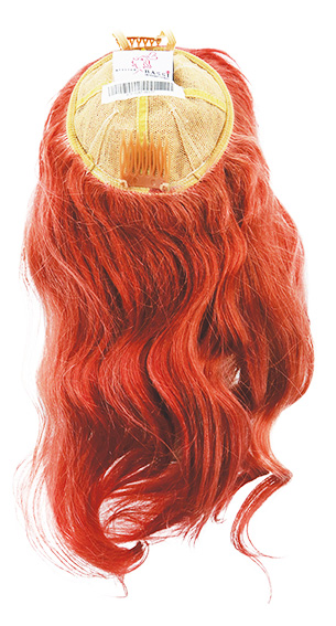 Woman Wig, 100% Hantied in Theatre China Lace, Synthetic Hair 48cm (113gr), color Blond