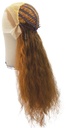 Woman Wig, Back wefted Front Hantied in Theatre China Lace, Synthetic Hair 58-62cm (183gr), color Brown