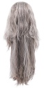 Woman Wig, Back wefted Front Hantied in Theatre China Lace, Synthetic Hair 45-61cm (202 gr), color Grey