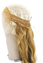 Woman Wig, 100% Hantied in Theatre China Lace, Synthetic Hair 66cm (185gr), color Light Brown