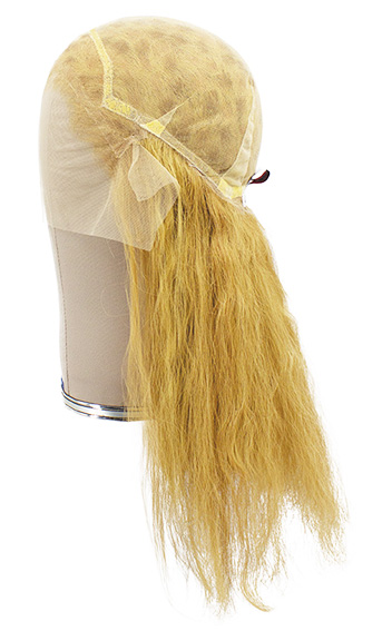 Woman Wig, 100% Hantied in Theatre China Lace, Synthetic Hair 40-47cm (101gr), color Light Brown