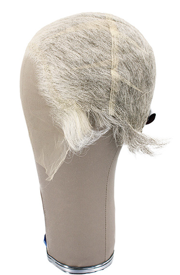 Man Wig, 100% Hantied in Theatre Lace, Synthetic Hair 5cm (40gr), color Grey