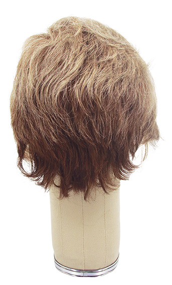 Man Wig, 100% Hantied in Hard Front, Synthetic Hair 5-13cm (36gr), color Brown Grey