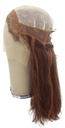 Woman Wig, 100% Hantied in Theatre Lace, Synthetic Hair 40-55cm (153gr), color Brown