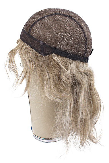 Woman Wig, 100% Hantied with under knotting in Hard front, Synthetic Hair 20-36cm (91gr), color Light Ash