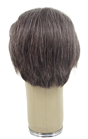 Man Wig, 100% Hantied in Theatre Lace, Synthetic Hair 9cm (48gr), color Medium Grey
