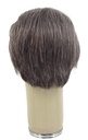 Man Wig, 100% Hantied in Theatre Lace, Synthetic Hair 9cm (48gr), color Medium Grey