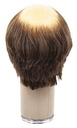 Man Wig, 100% Hantied in Hard front, Lengar style, Synthetic Hair 3-6cm (74gr), color Dark Grey