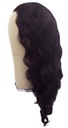 Woman Wig, Back wefted front hantied in Theatre Lace front, Synthetic Hair (180gr),style, color Black