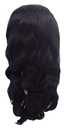 Woman Wig, Back wefted front hantied in Theatre Lace front, Synthetic Hair (180gr),style, color Black