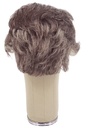 Man Wig, 100% Hantied in Theatre Lace, Synthetic Hair 2-11cm (36gr), color Medium Grey