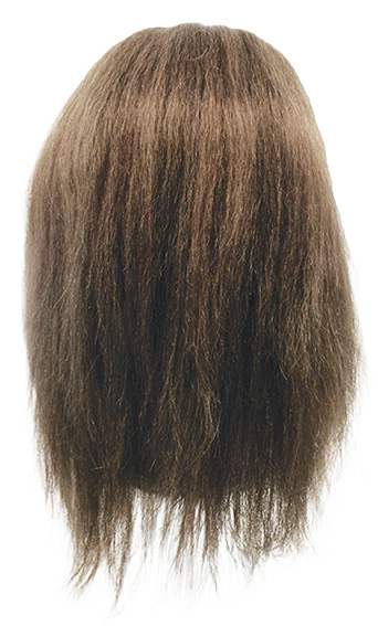 Woman Wig, Back wefted Front Hantied in Hard front theatre lace, Yak Hair 30cm (139gr), color Dark Brown