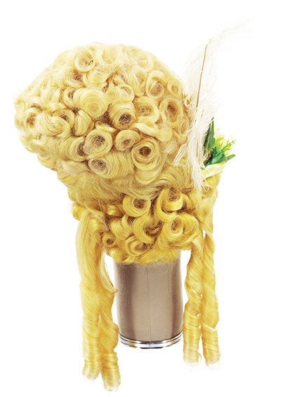 Woman Wig, Back wefted front hantied in film lace front with cage, Yak Hair (338gr) style, color Blonde